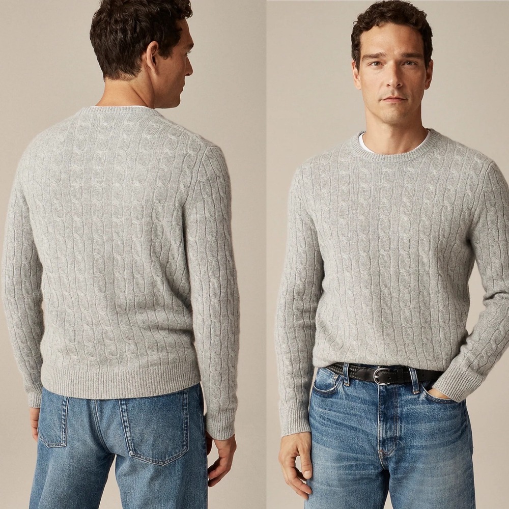 J Crew Cashmere cable-knit sweater